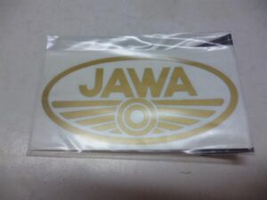 nálepka JAWA 100x50-zlatá