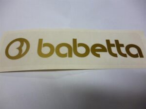 nálepka BABETTA-zlatá 135x25