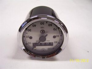 tachometr 100 km/h - ciferník stříbrný ( ČZ 125,150 C ) K / ČZ