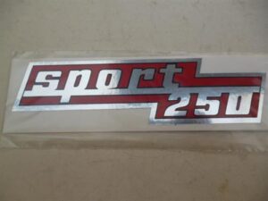Nálepka schránky ČZ 250 - 471 Sport (lesklý stříbrný podklad) 2ks