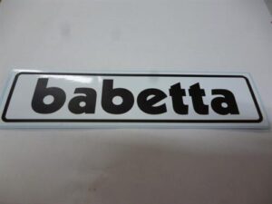 nálepka boku nádrže Babetta-černá BP (140x35)