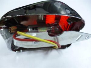 lampa zadní ( Kývačka ) chrom / červené sklo / TWN