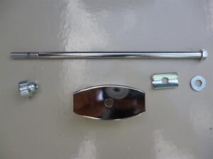 Šroub řídítek s maticí + kryt (230 mm) - JAWA 50 23 (Mustang)