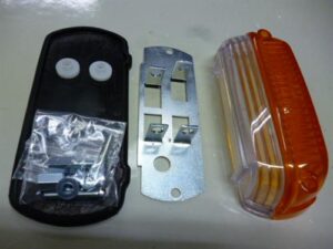 lampa poziční - komplet ( ČZ 505 rikša ) oranžovo / čirá