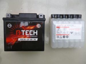 baterie 12V, YTX5L-BS, 4Ah, 70A, bezúdržbová MF AGM 114x71x106, A-TECH (vč. balení elektrolytu)