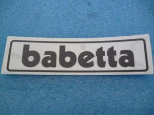 nálepka boku nádrže Babetta-černá PP (140x35)