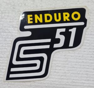 nálepka schránky S51 ENDURO - žlutá ( Simson )