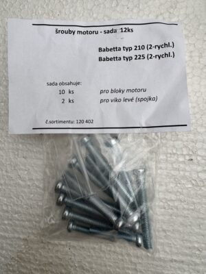 šrouby motoru - sada 12ks ( Babetta 210 )